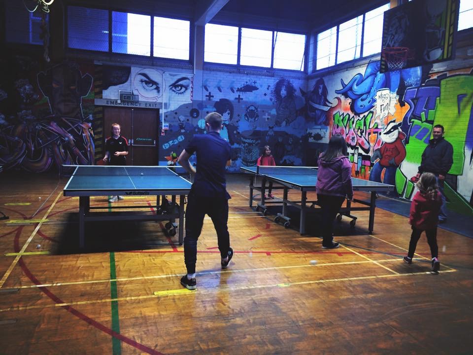 Table tennis was provided!